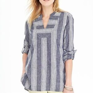 Old Navy NWOT Linen and Cotton Striped Tunic size S